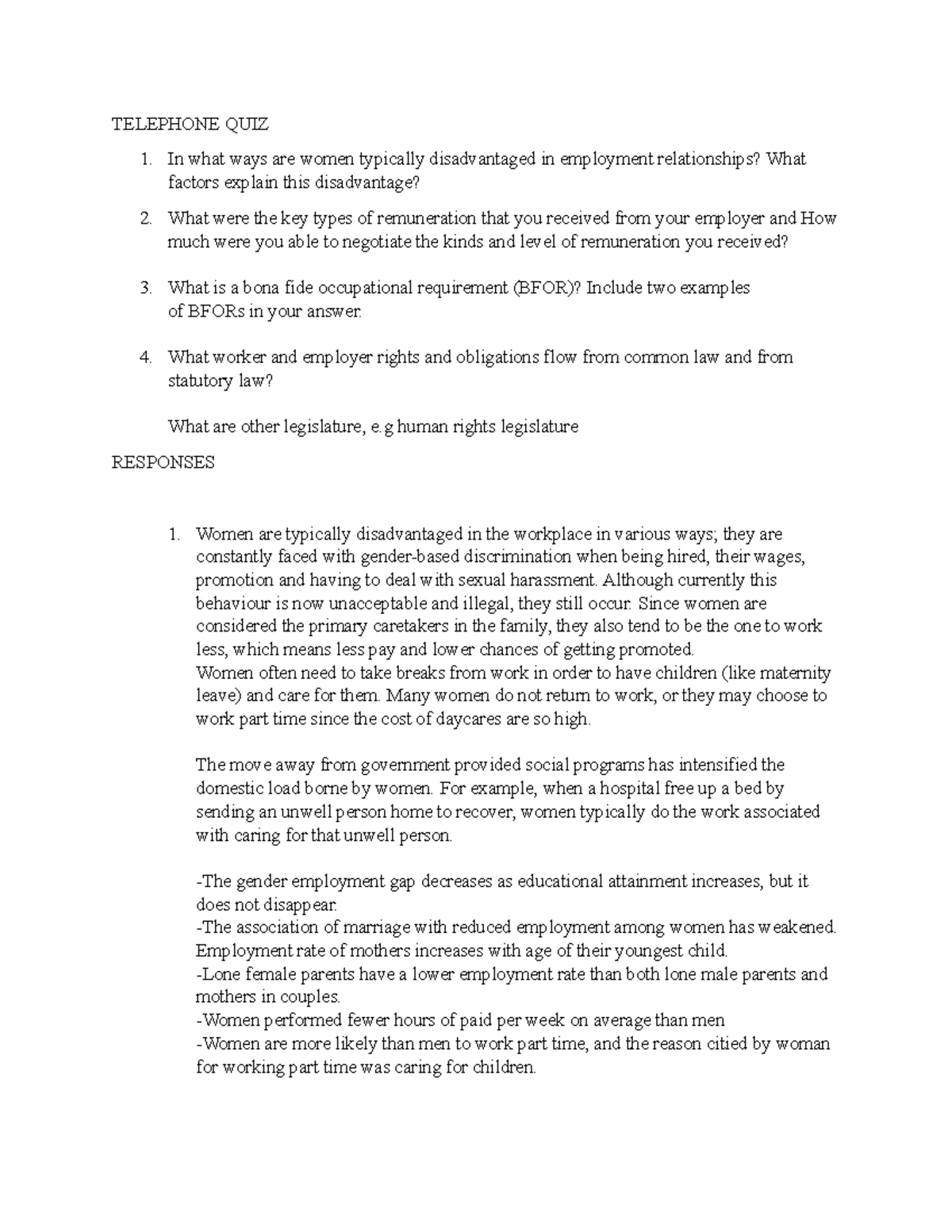 TELEPHONE QUIZ ASSESSMENT UNIT 2 - TELEPHONE QUIZ In what ways are ...