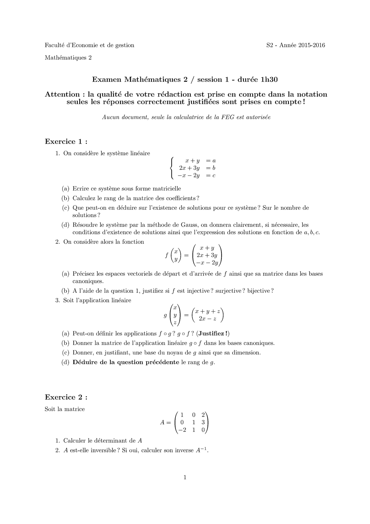 Examen 2016, questions et réponses - Facult ́e d’Economie et de gestion Sns-Brigh10