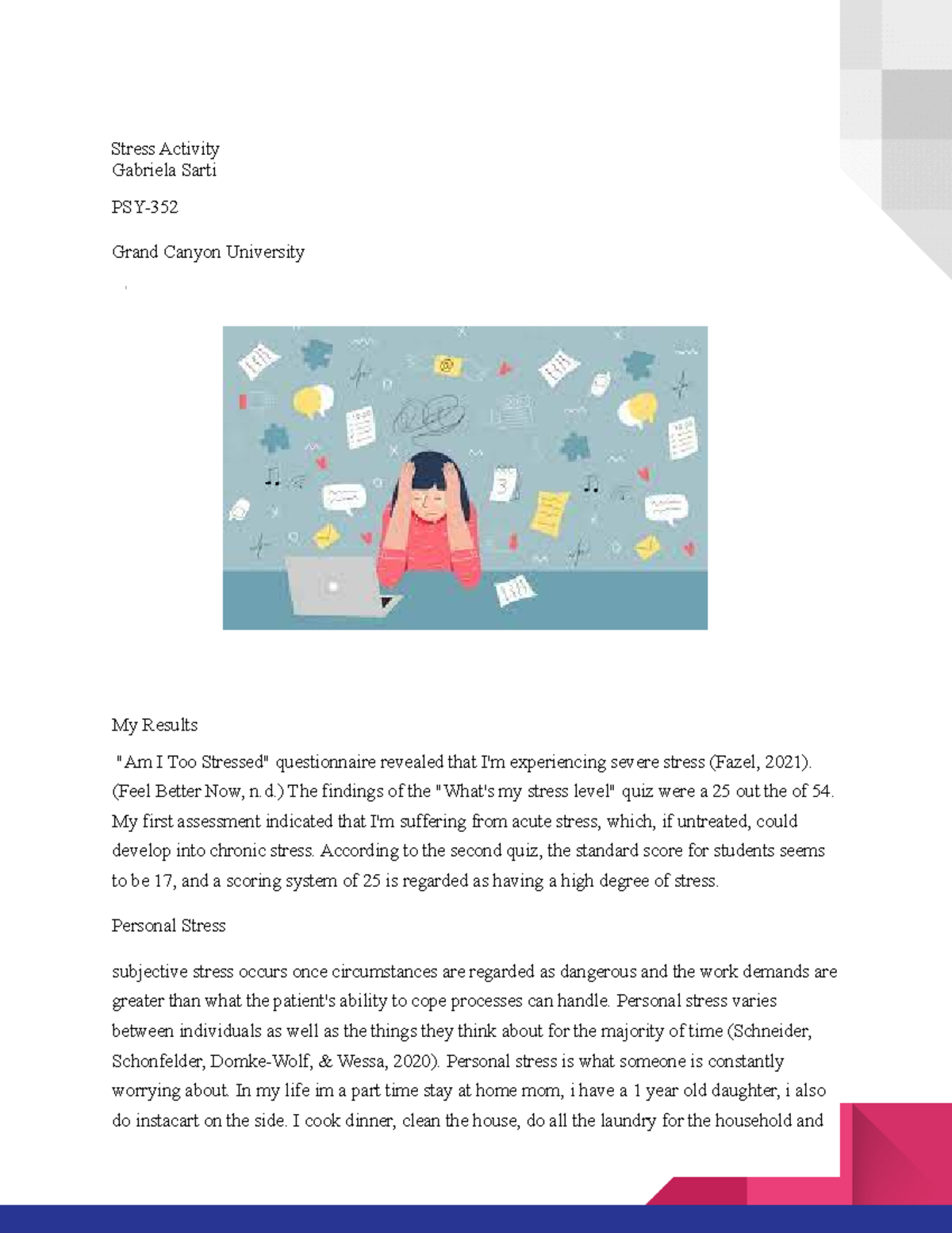 Newsletter - This is the main assignment - Stress Activity Gabriela ...