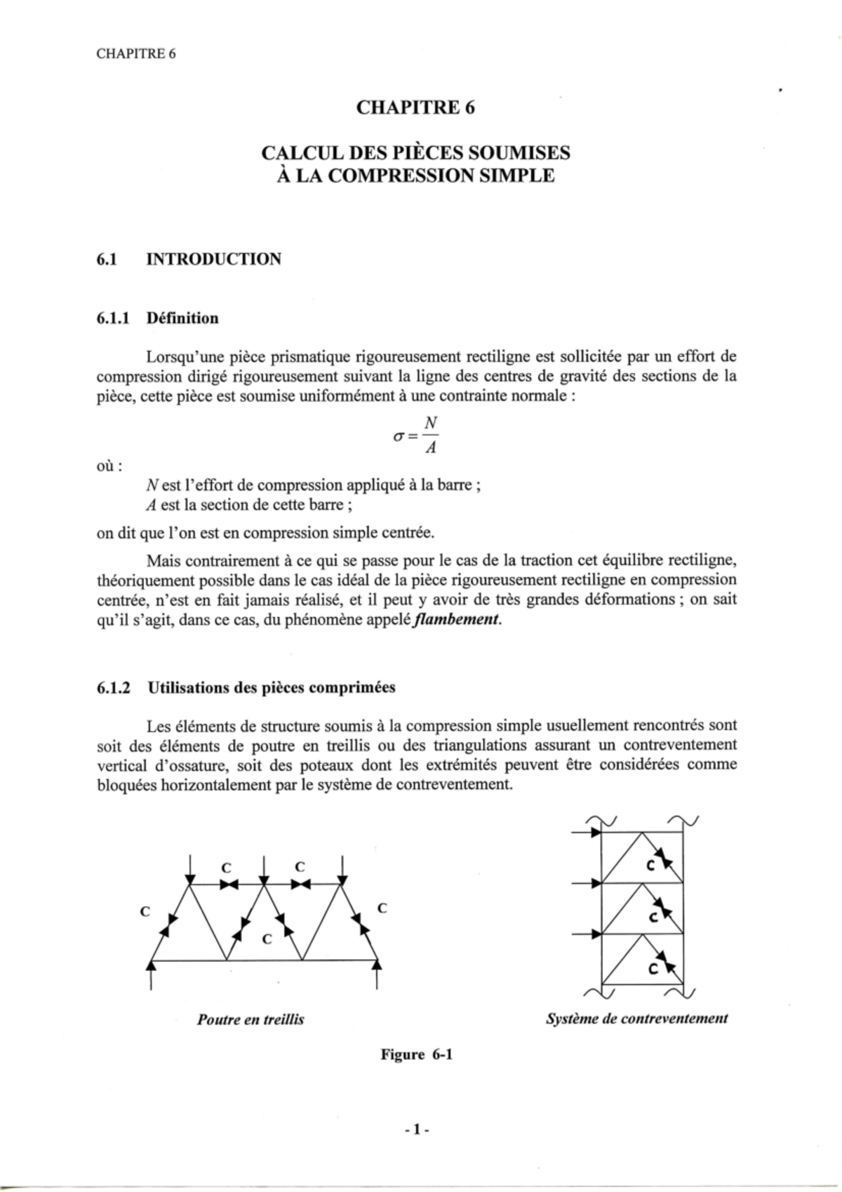 Chapitre 6 Charpente métallique - CHAPITRE 6 CALCUL DES PIÈCES SOUMISES ...