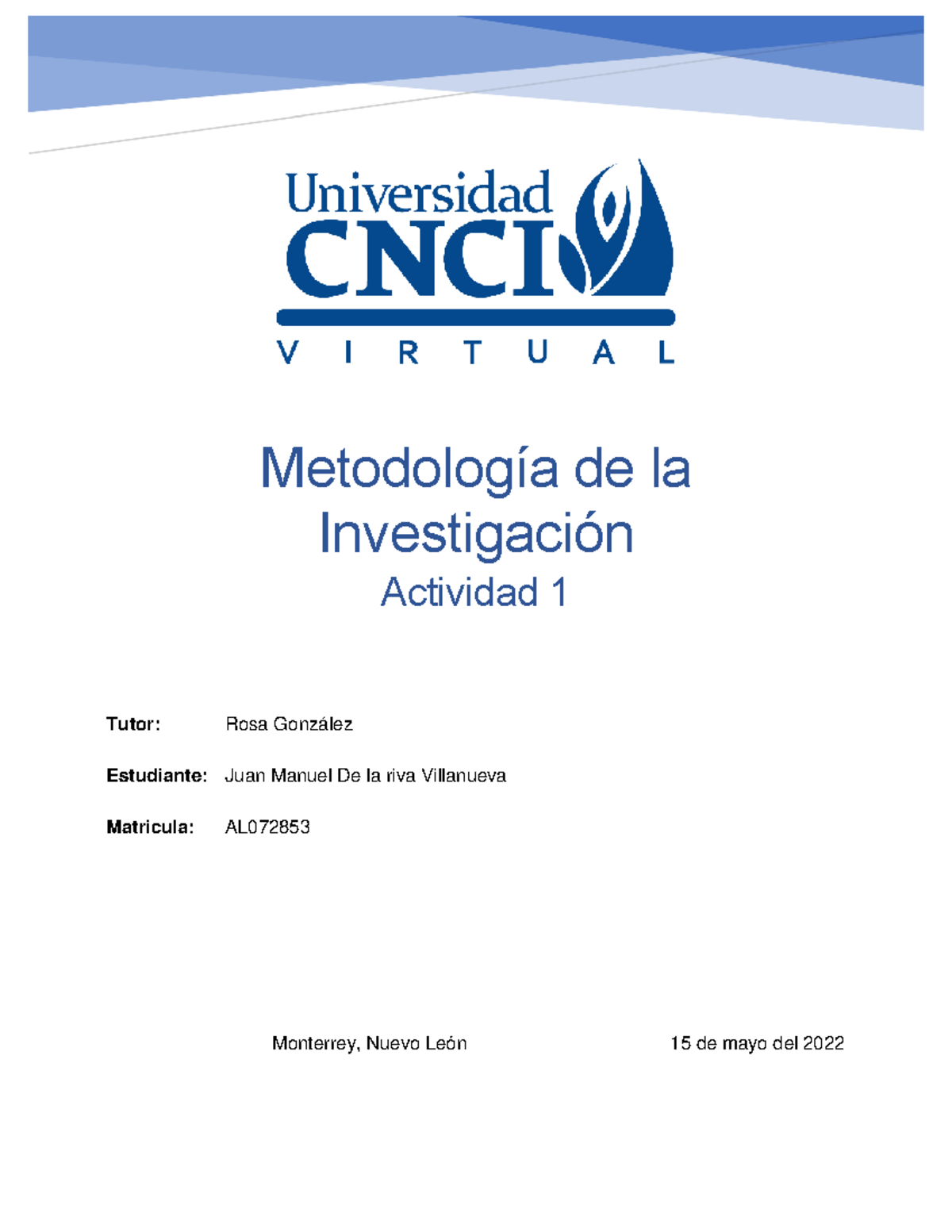 Actividad 1 - Metodología De La Investigación - Metodología De La ...