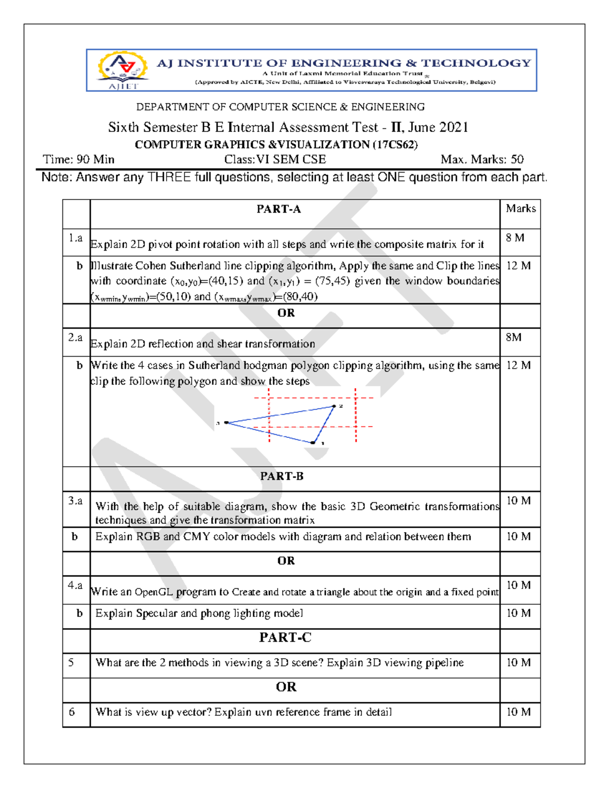 17cs62-cg-ia2-qp-old-question-paper-department-of-computer-science