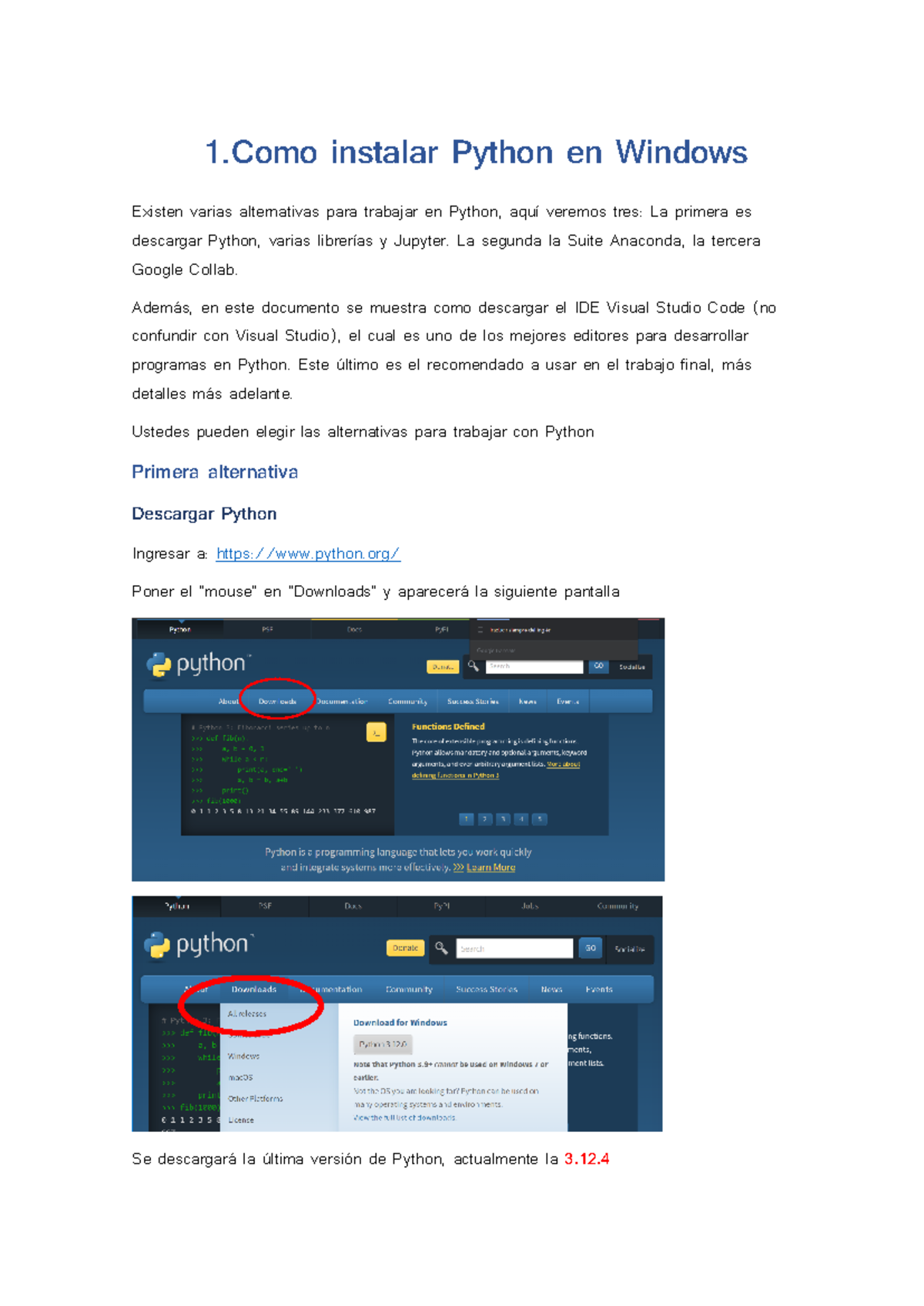 Manual de Instalacion de Python en Visual Studio Code - 1 instalar ... image.