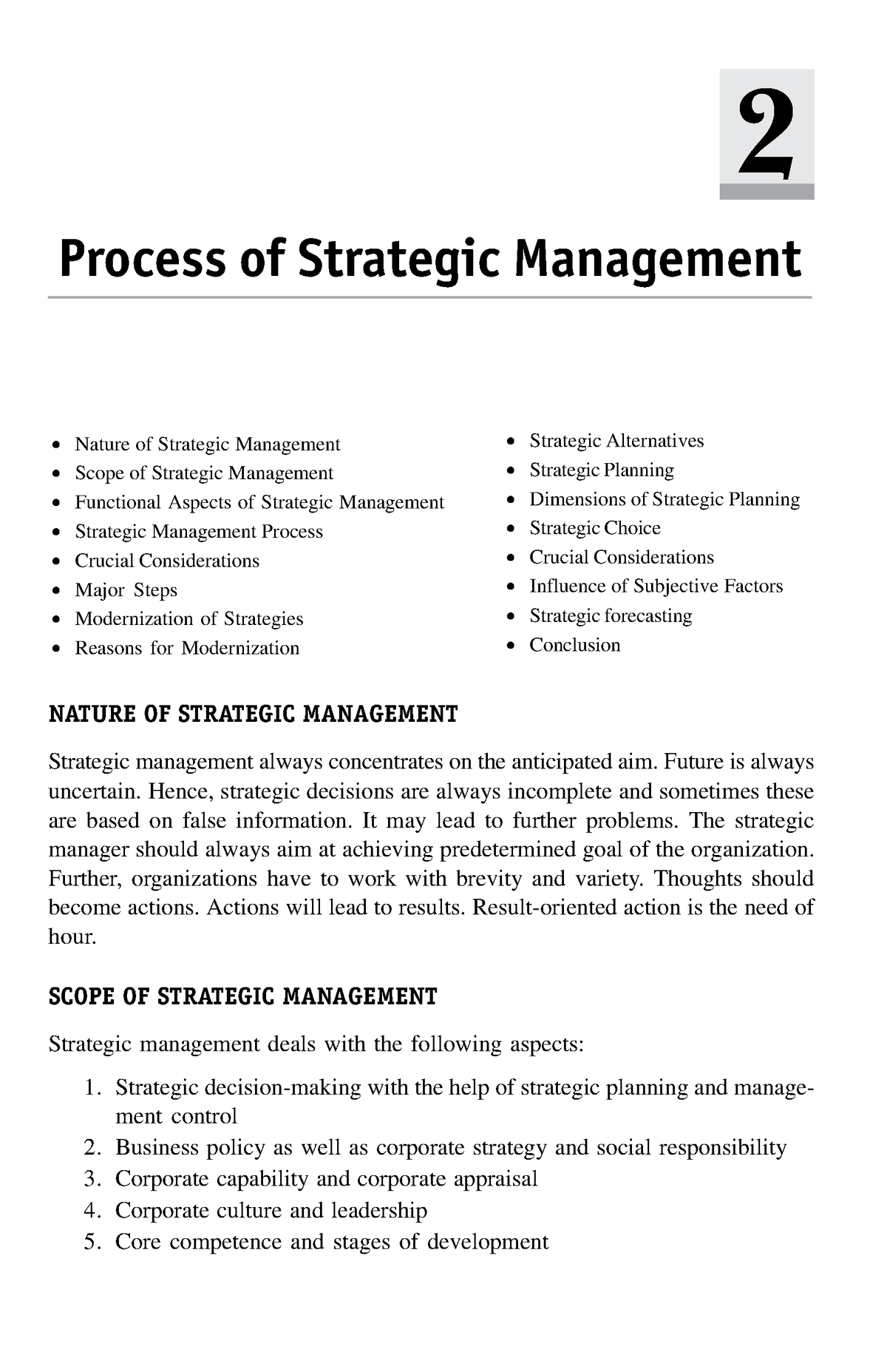 strategic management bachelor thesis topics