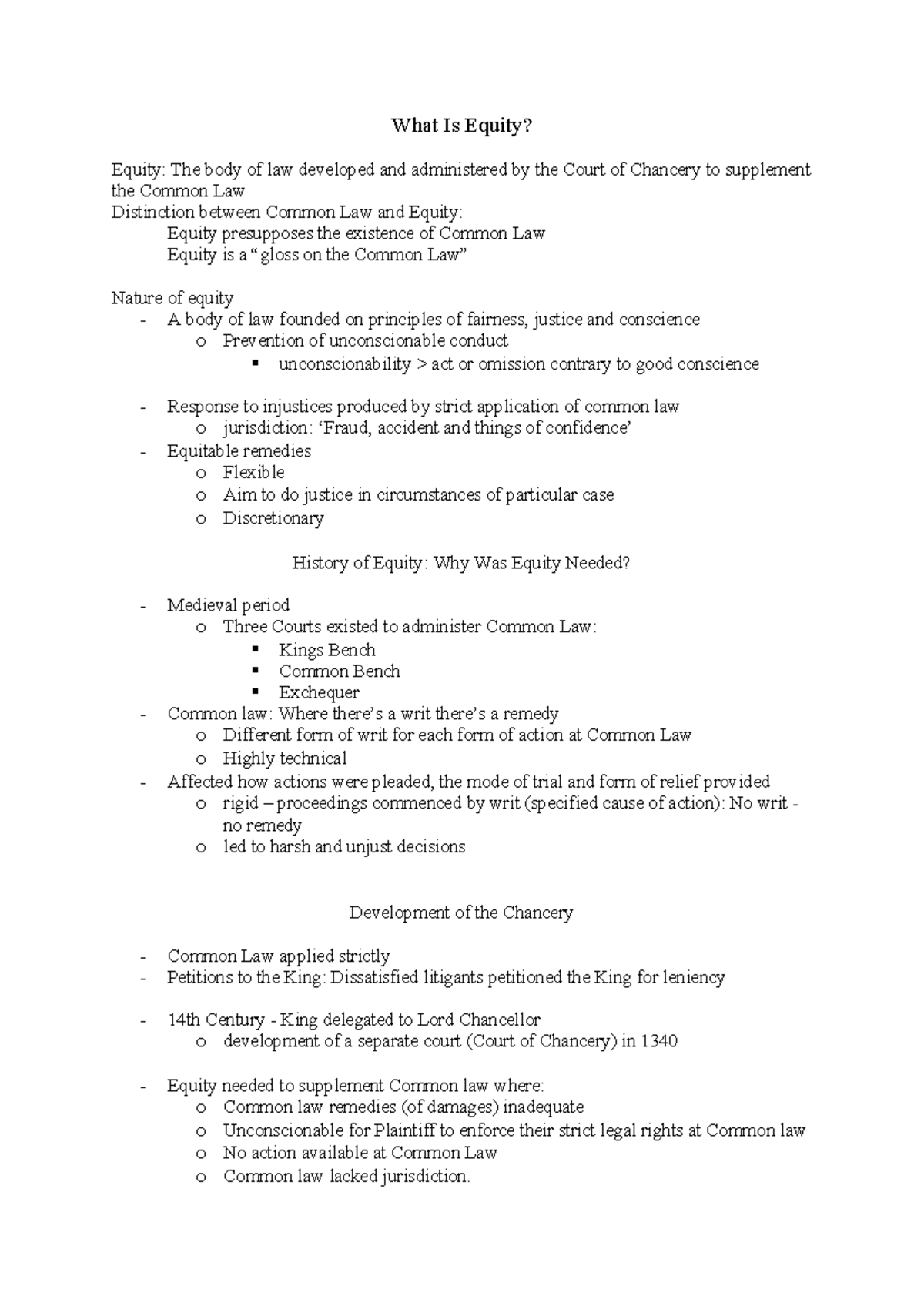 What Is Equity - What Is Equity? Equity: The body of law developed and ...