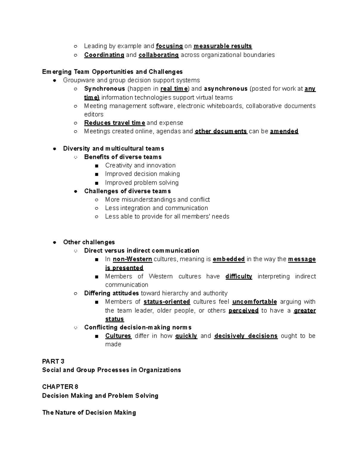 HBO Notes-47-48 - HBO NOTES-47-48 - Leading by example and focusing on ...