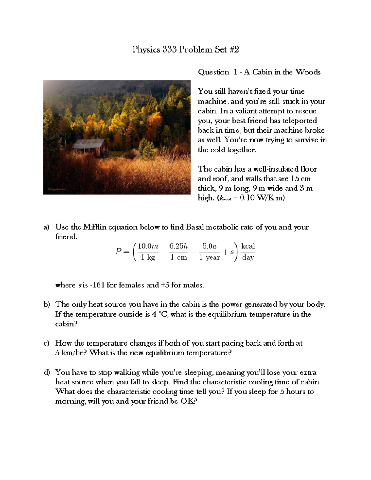 Phys333 - Problem Set 2 questions - PHYS 333 - UBC - Studocu