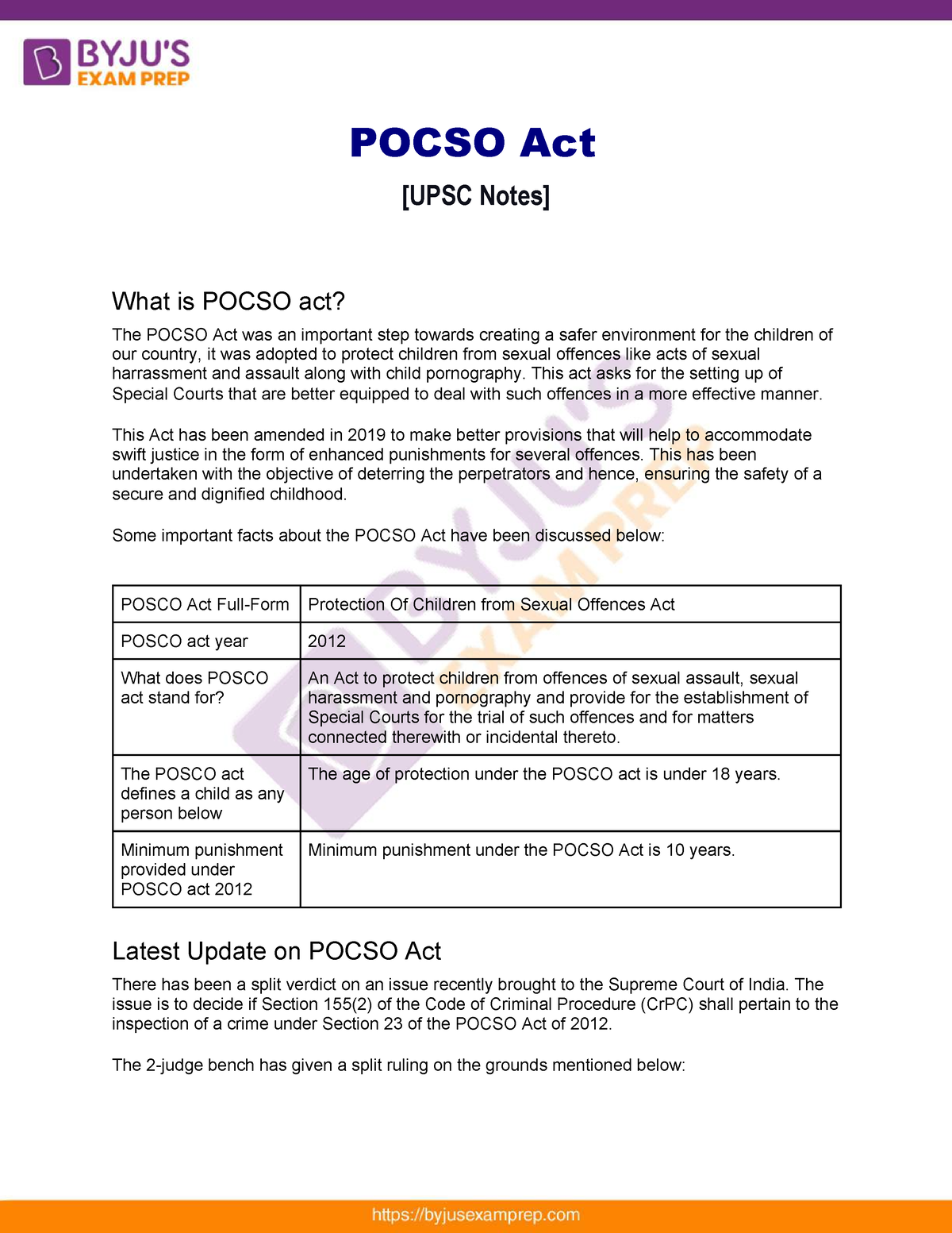 dissertation on pocso act