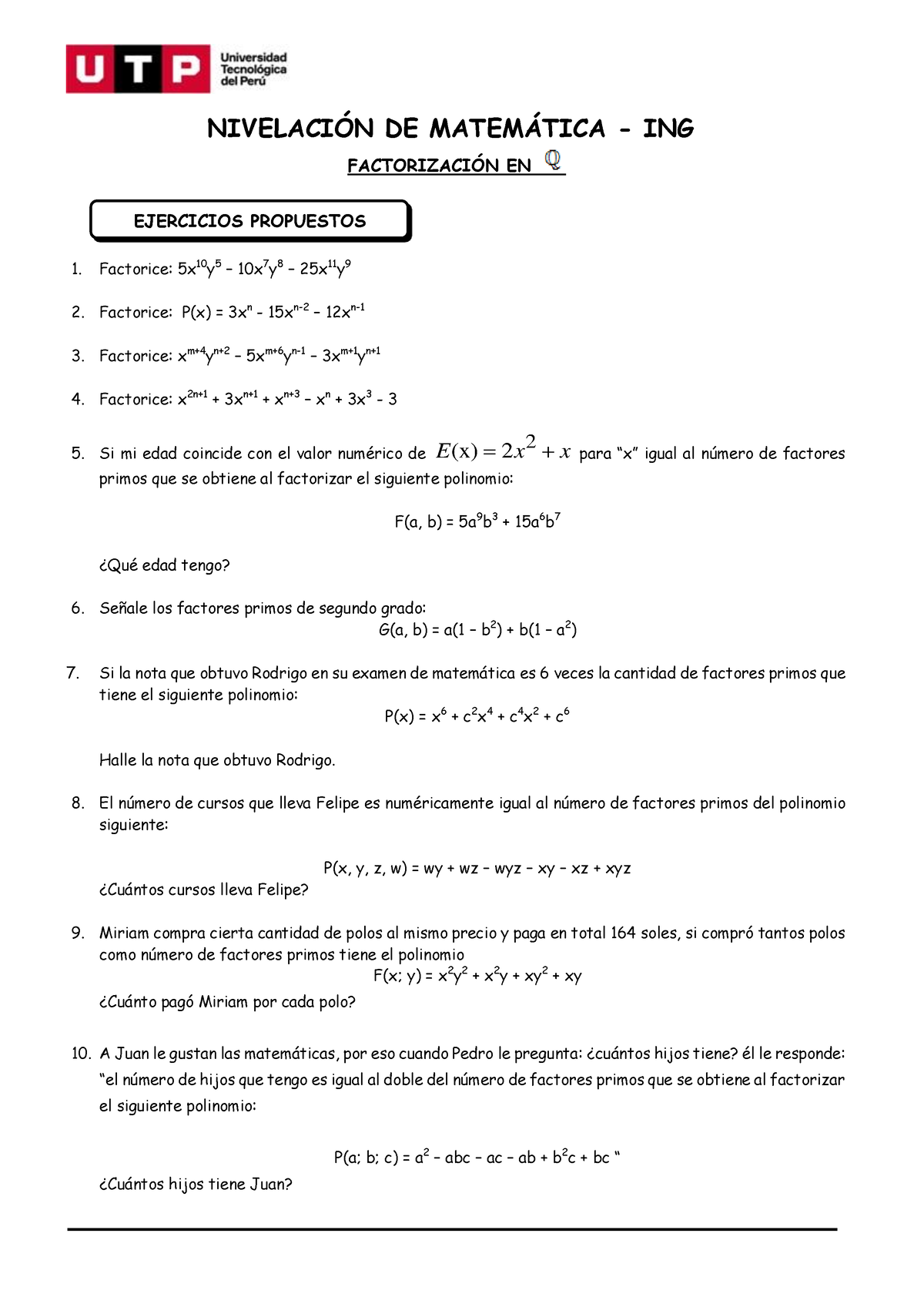 S11.s2 - Resolver Ejercicios - NIVELACI”N DE MATEM¡TICA - ING ...