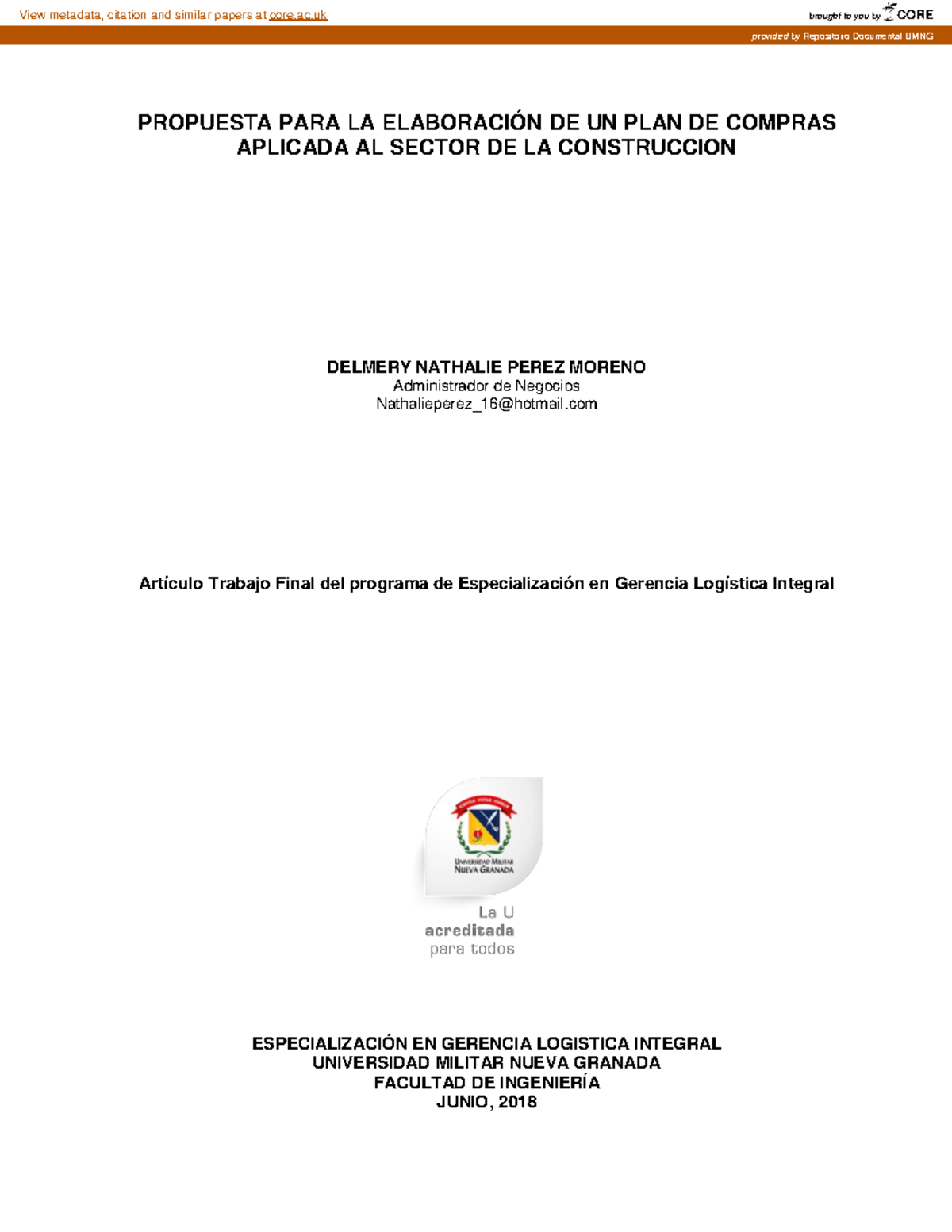 Modelo de plan de Compras - PROPUESTA PARA LA ELABORACIÓN DE UN PLAN DE ...