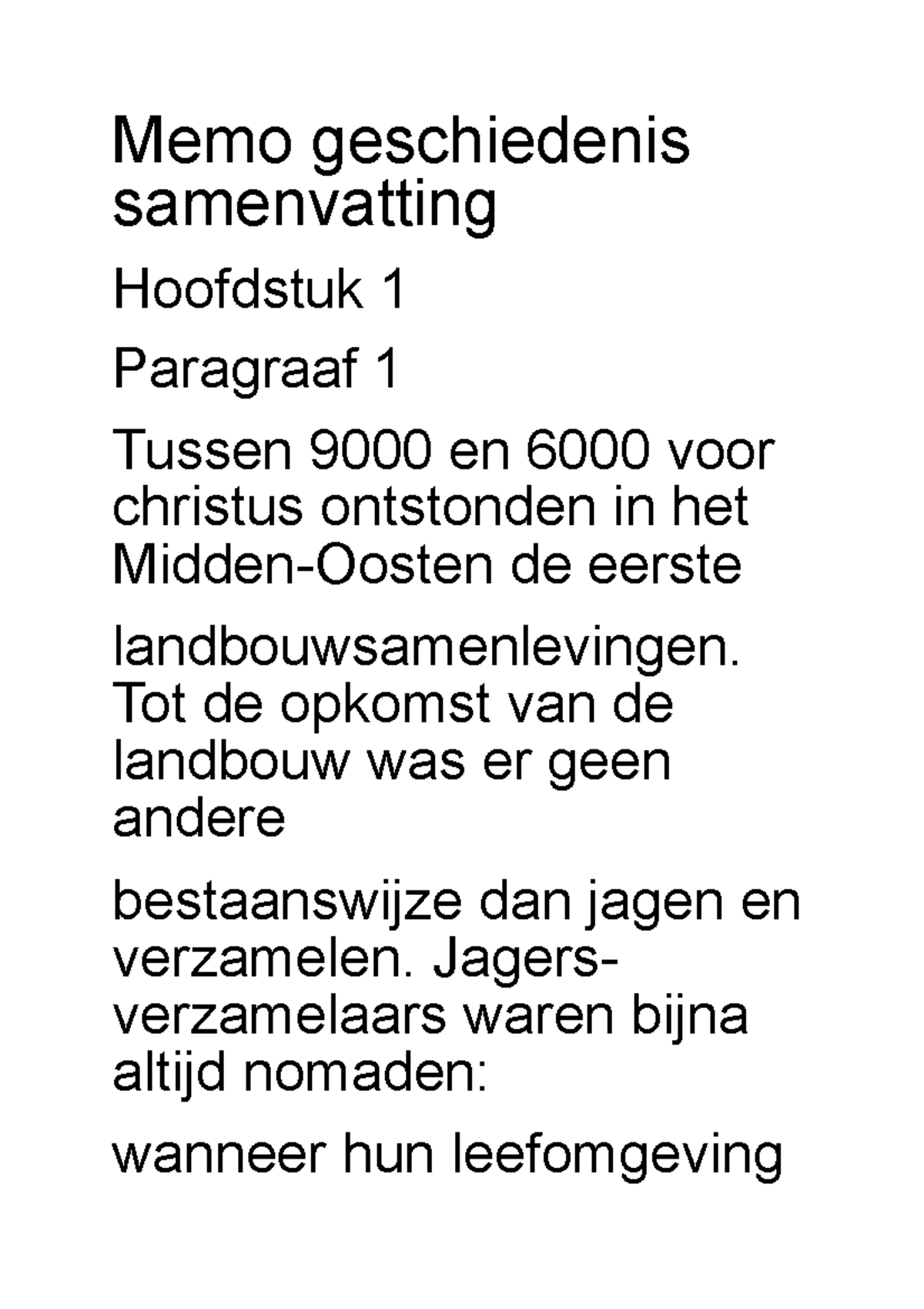 Naamloos Document - Samenvaating - Memo Geschiedenis Samenvatting ...