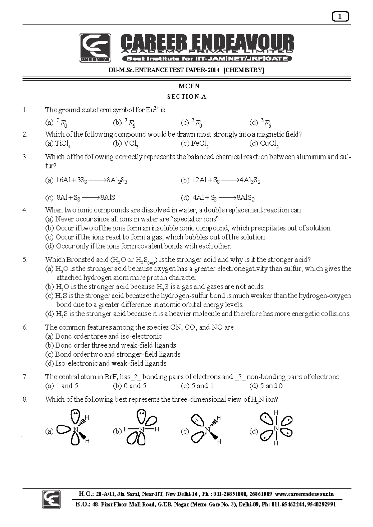 DU Chemistry 20142017 by Career Endeavour (zlib B. 48, First Floor