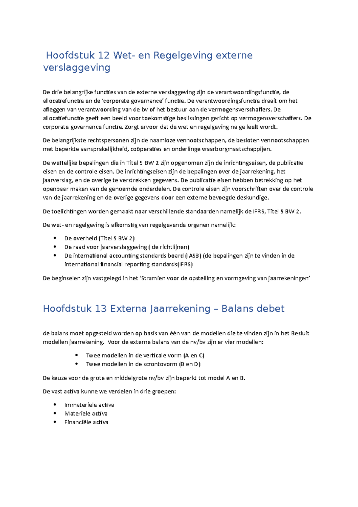 Samenvatting ACS Blok 1 - Hoofdstuk 12 Wet- En Regelgeving Externe ...