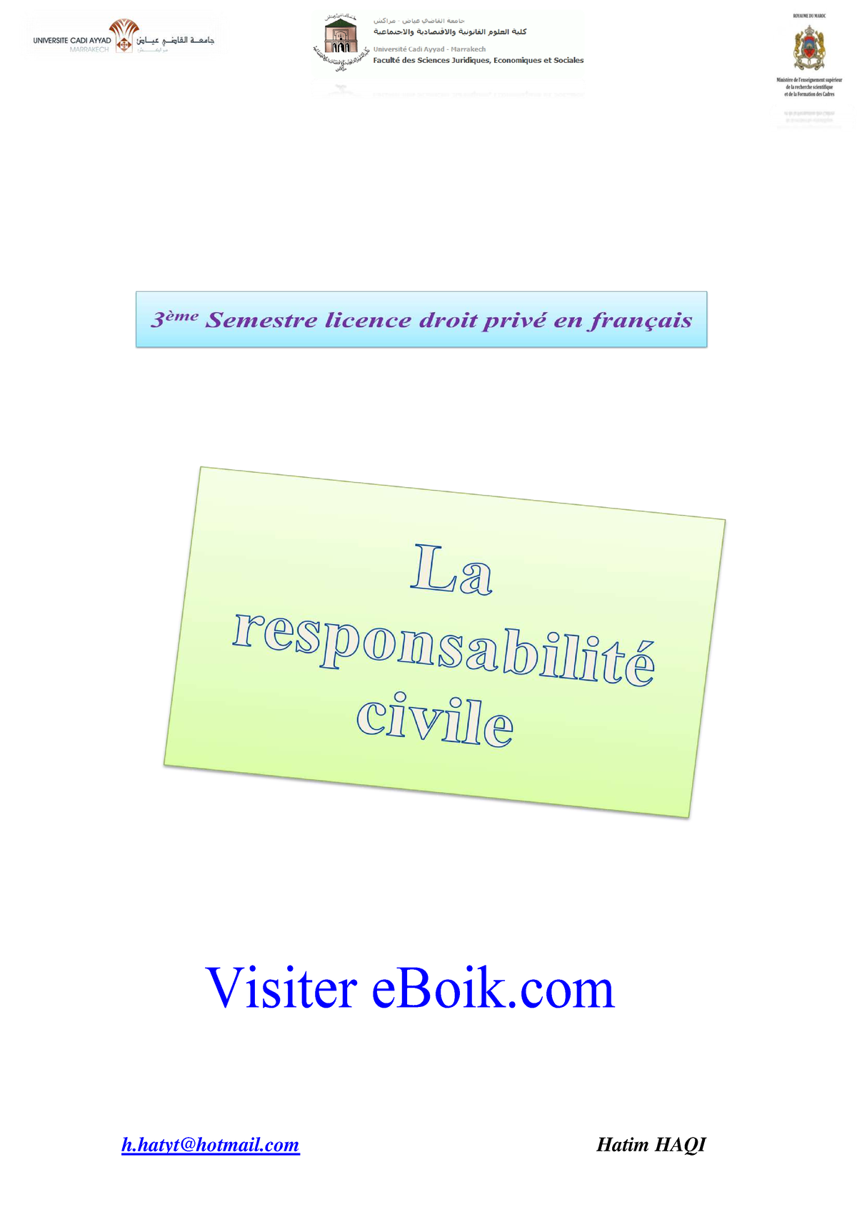 La Responsabilit Civile - Section II : Les Constantes De La ...