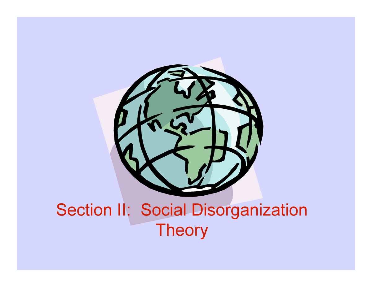 social disorganization theory case study