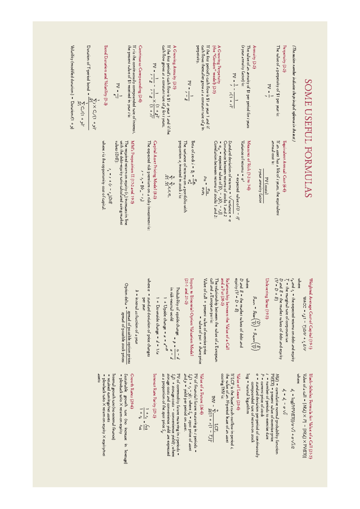 Formulas FE - Formules Financial Engineering - The value of a ...