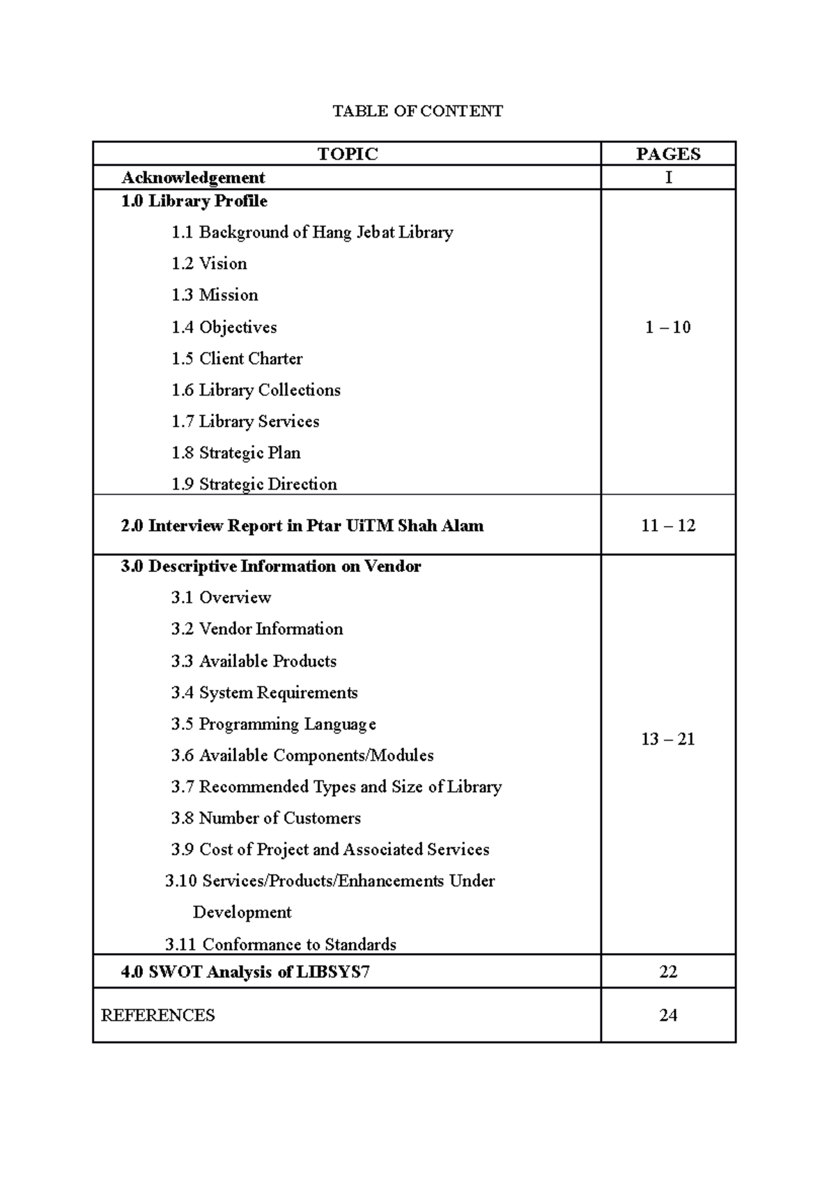 library assignment example