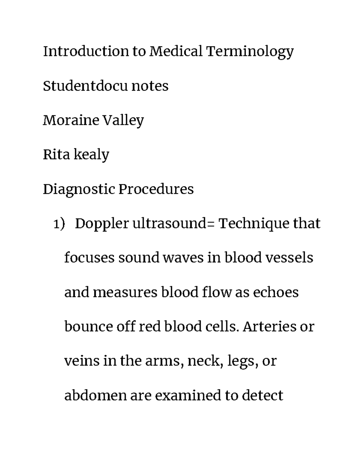 Introduction to Medical Terminology 8 Introduction to Medical