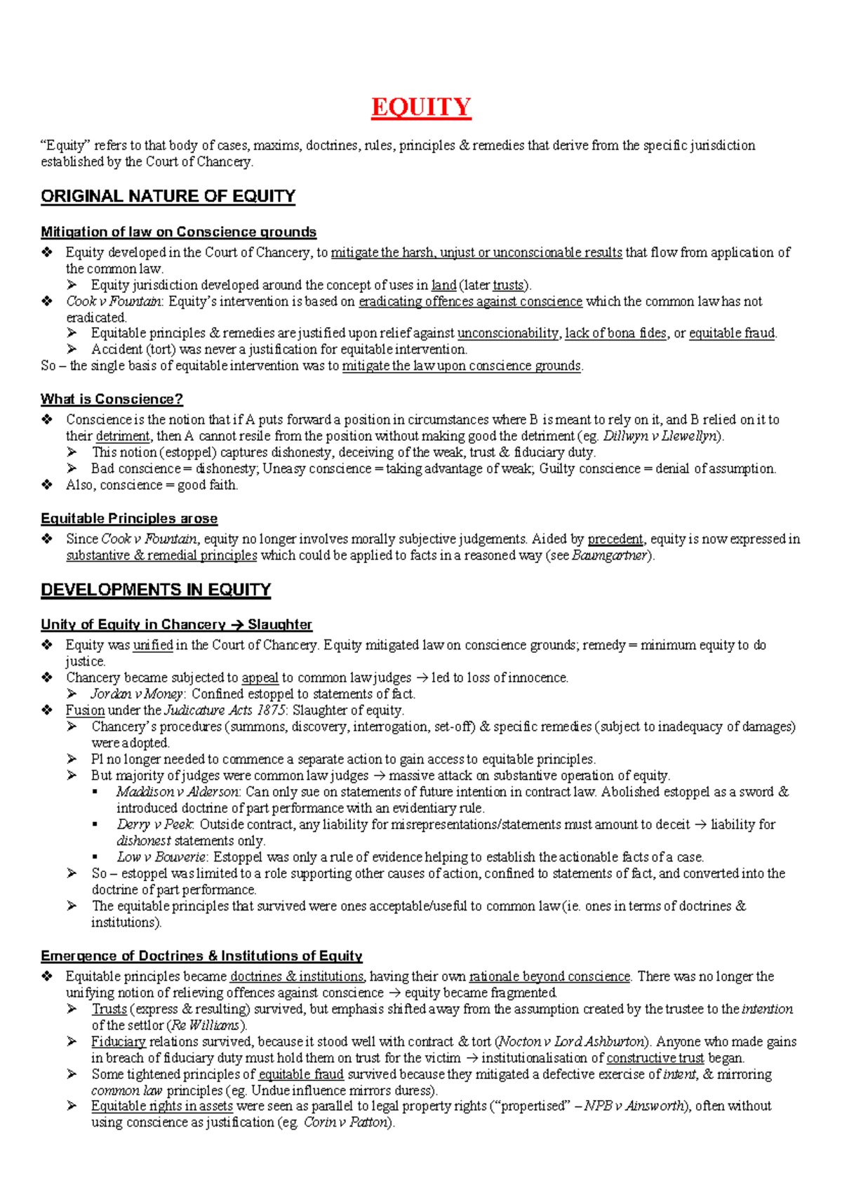 Equity School of Law EQUITY