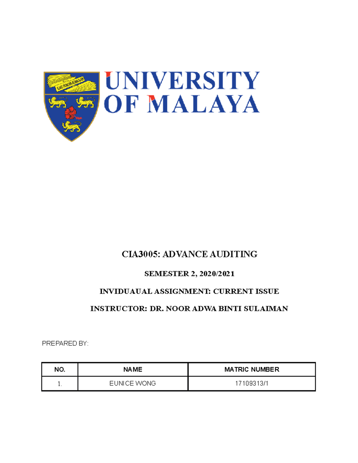 special assignment audit