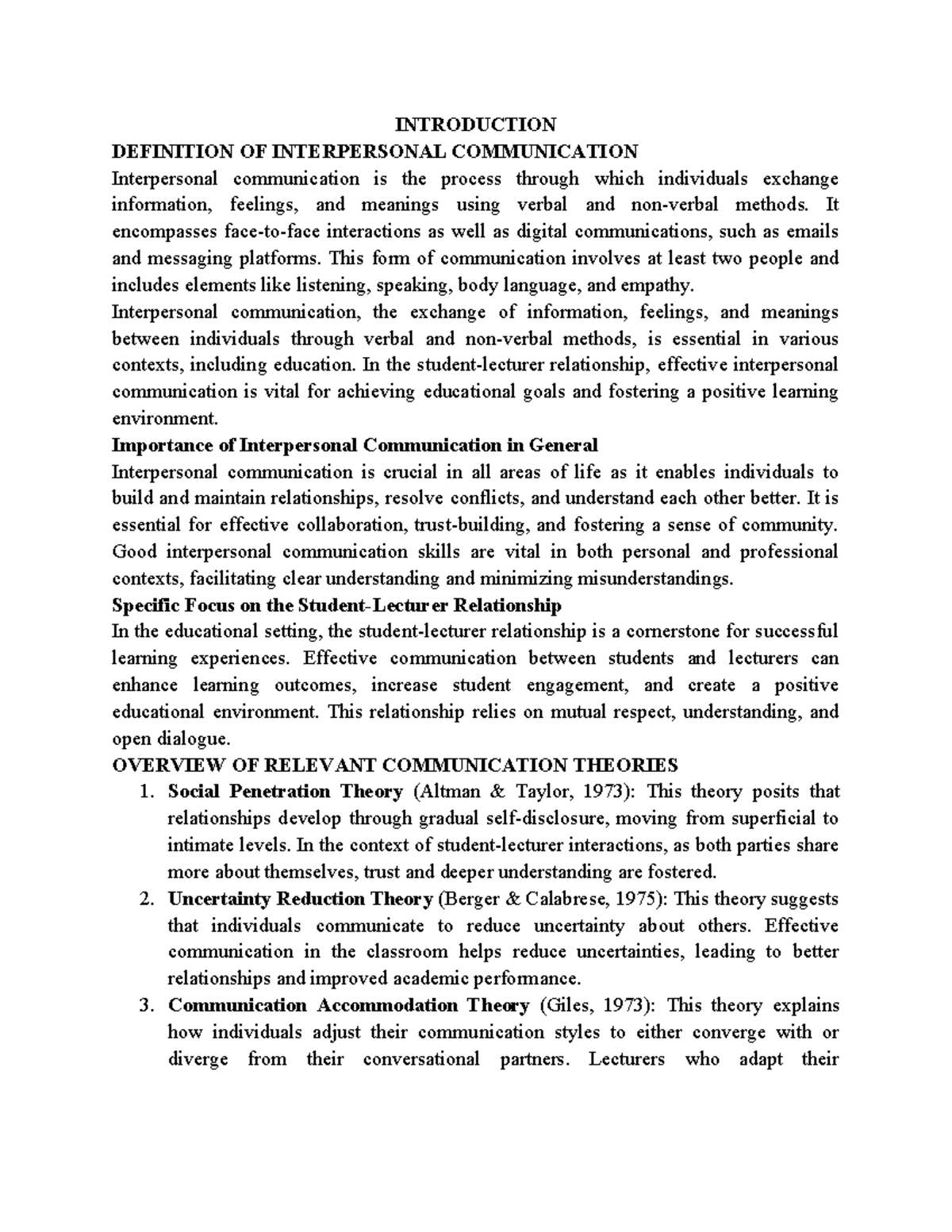 Obi 1 assignment - I LOVE DOING RESEARCH WORK - INTRODUCTION DEFINITION ...