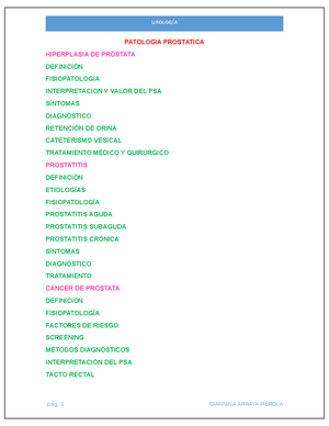 valores de psa con prostatitis crónica