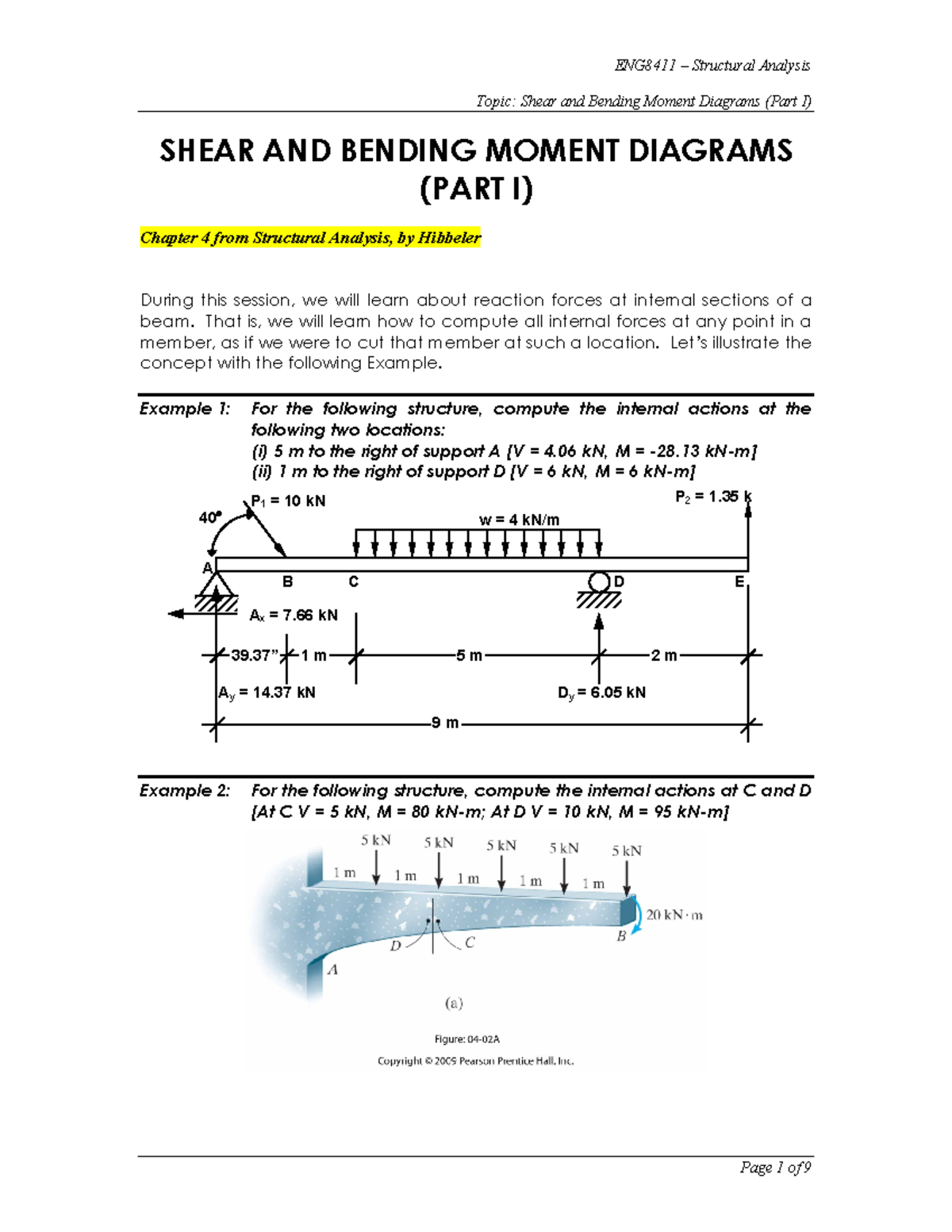 WEEK 6 - Shear and BMD Part 1 student - Topic: Shear and Bending Moment ...