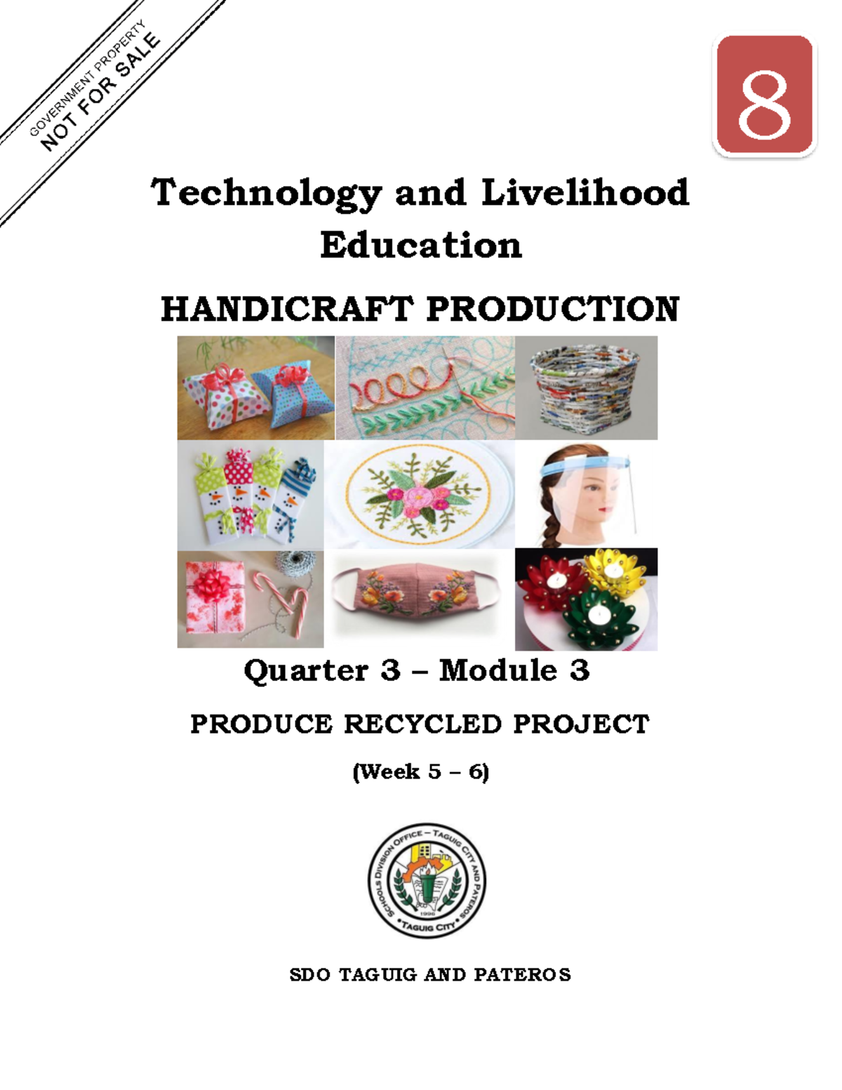 Handicraft 8 WEEK 5 TO 6 - Technology and Livelihood Education ...