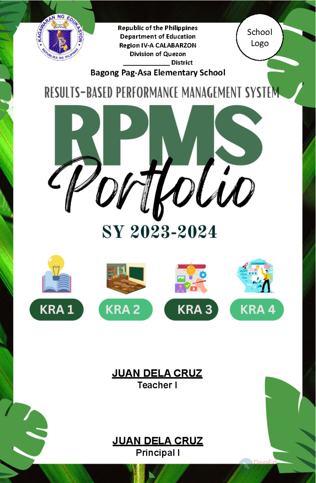 E-RPMS Portfolio (Design 1) 2023-2024 Dep Ed Click - Republic of the ...