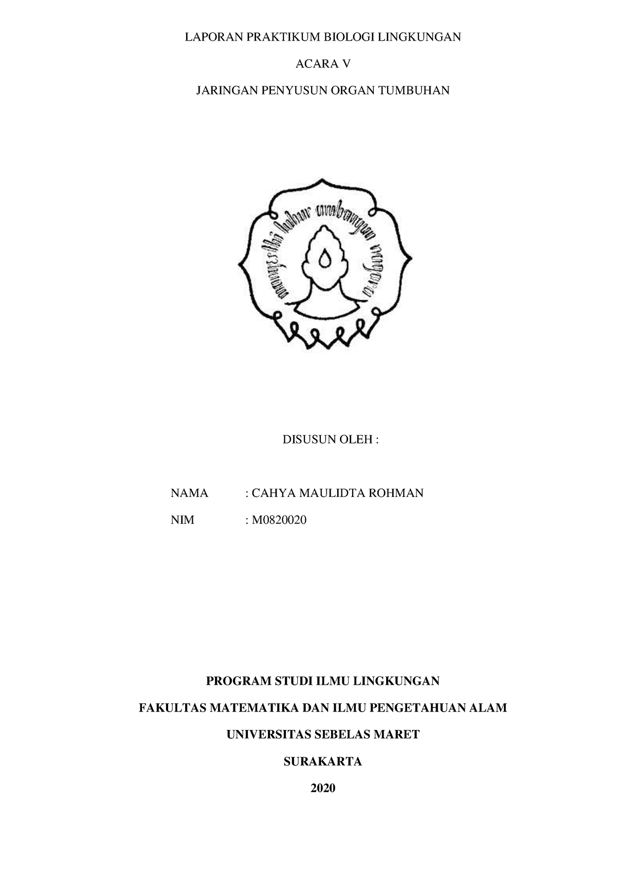 5. Jaringan Tumbuhan - LAPORAN PRAKTIKUM BIOLOGI LINGKUNGAN ACARA V ...