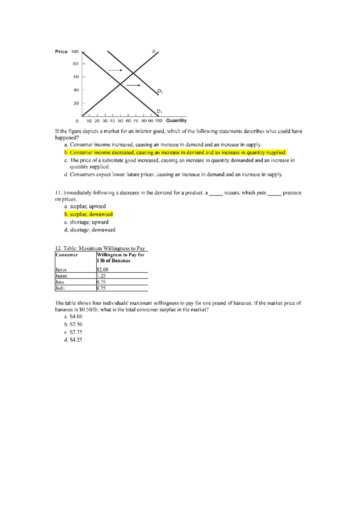 Important and Tricky Practice Questions - ECON 23020 - Studocu