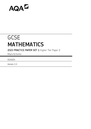 8300 gcse maths practice paper set 1 1h question paper - 8300/1H 2023 ...