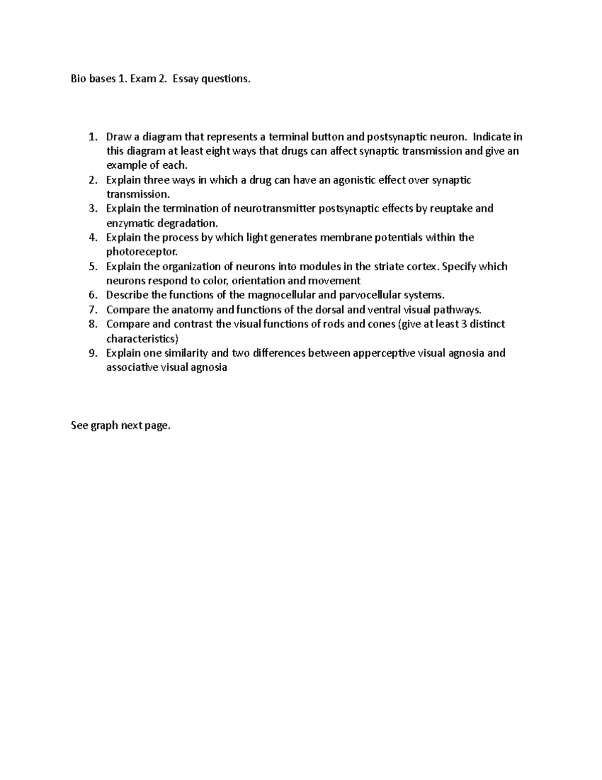 Bio bases I Exam 2 Essay questions-2 - Bio bases 1. Exam 2. Essay ...