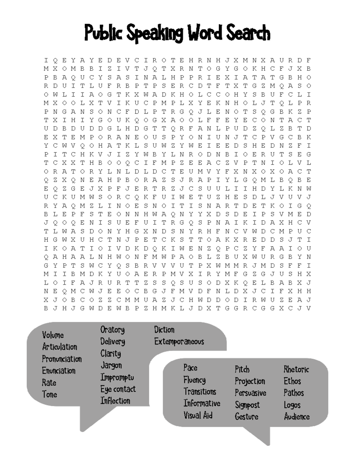 Employment Word Search Answer Key