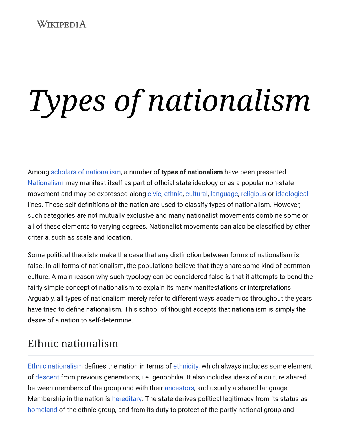 Nationalism - Wikipedia