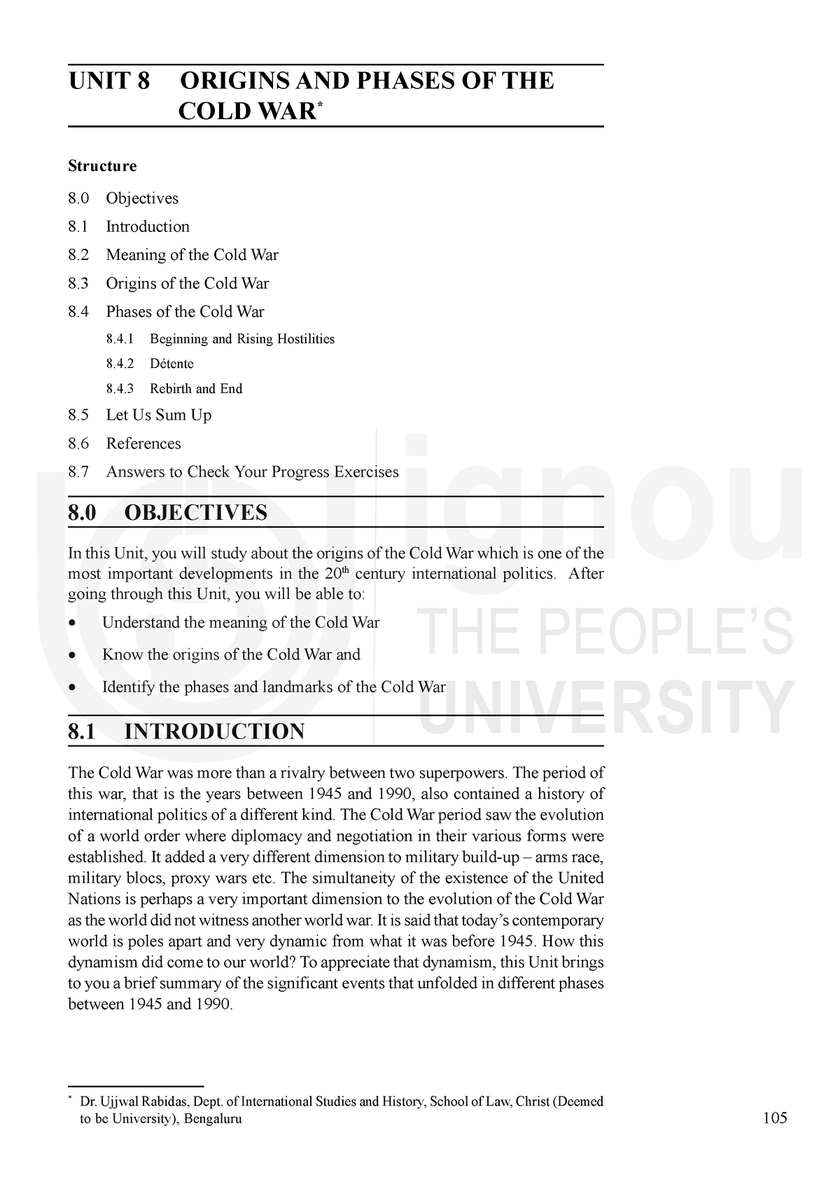 Unit-8 - Hdbxjdjd - 105 Origins And Phases Of The UNIT 8 ORIGINS AND ...