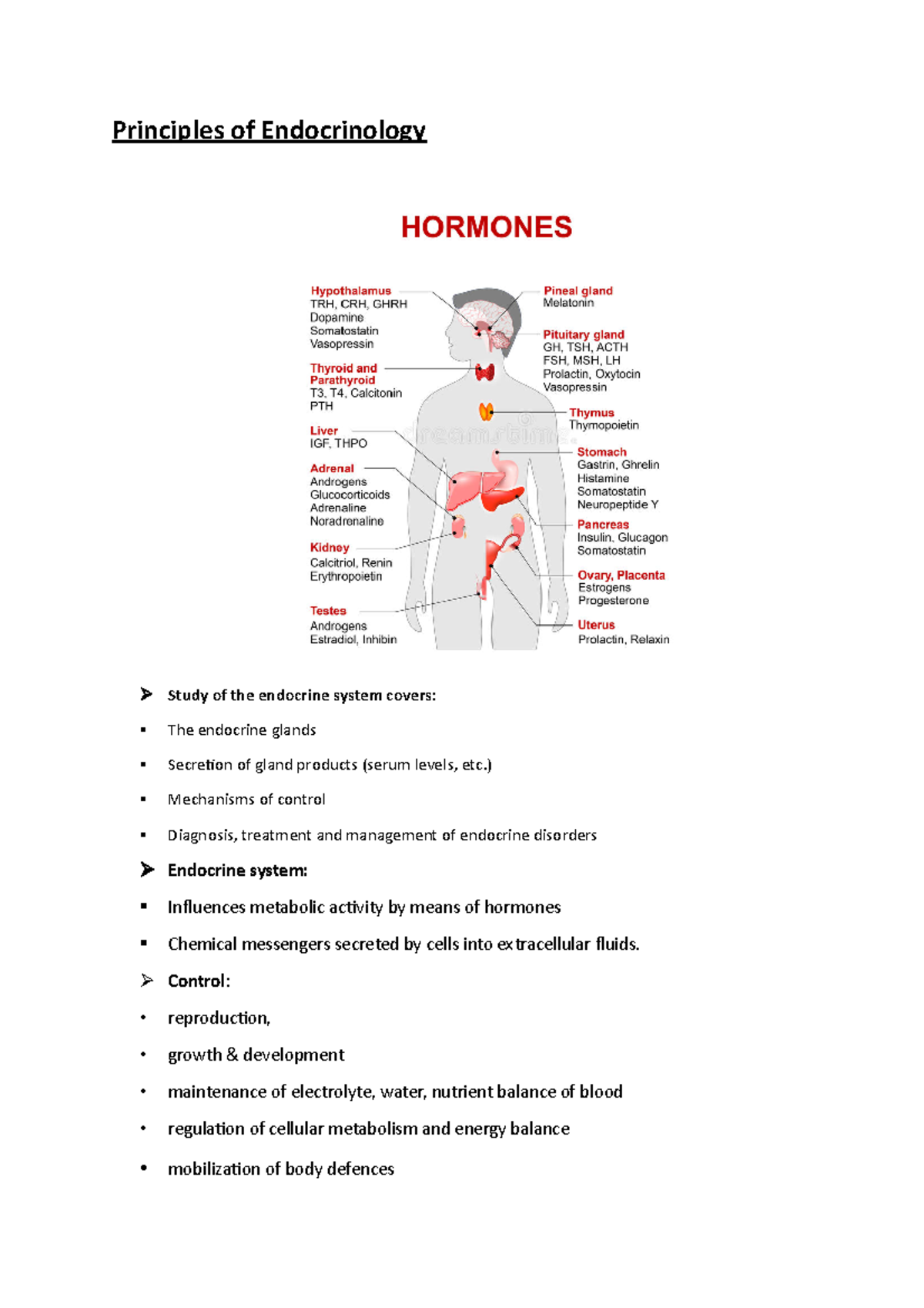 Principles of Endocrinology Biomedical Science Principles of