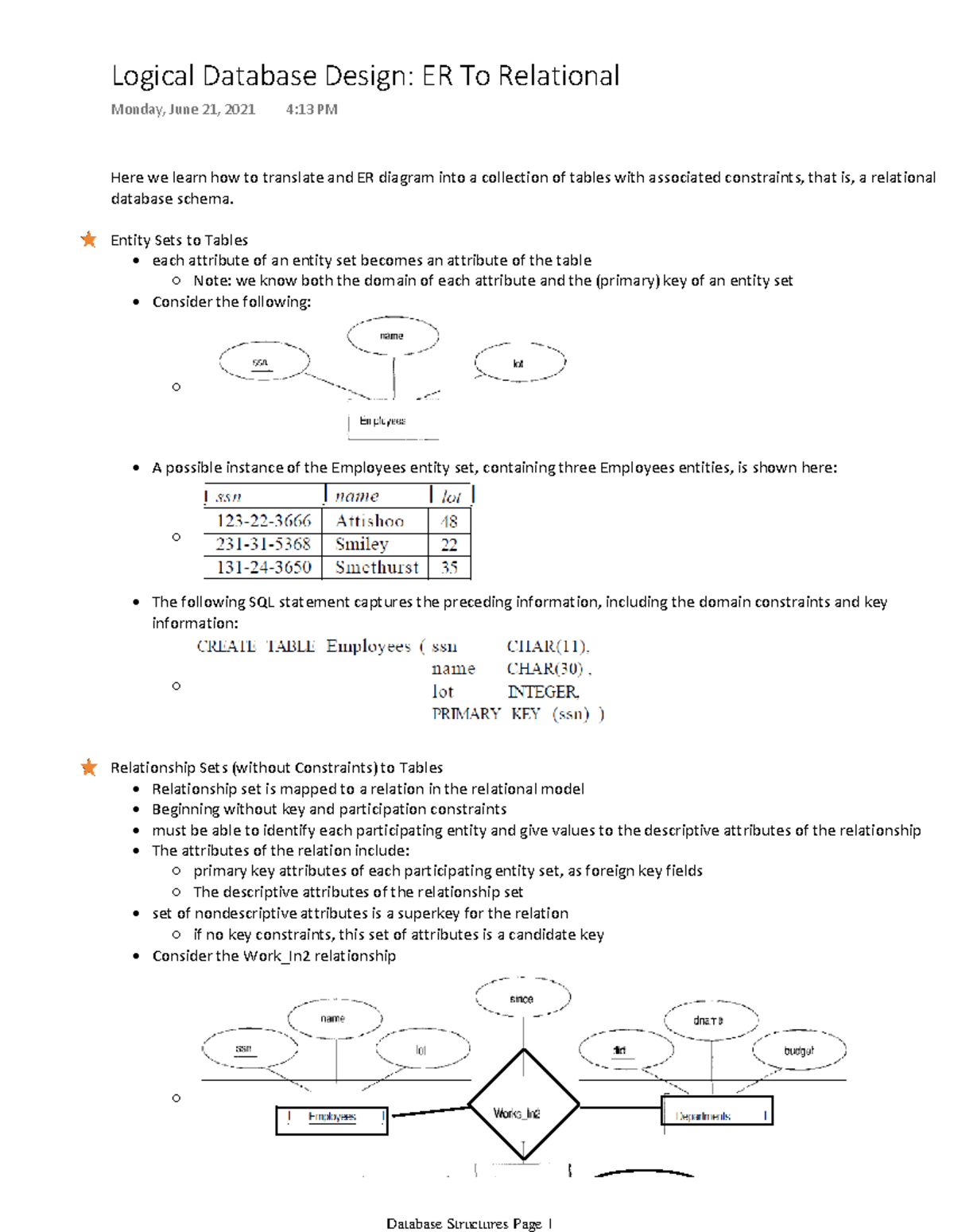 Logical Database Design ER To Relational - Here We Learn How To ...