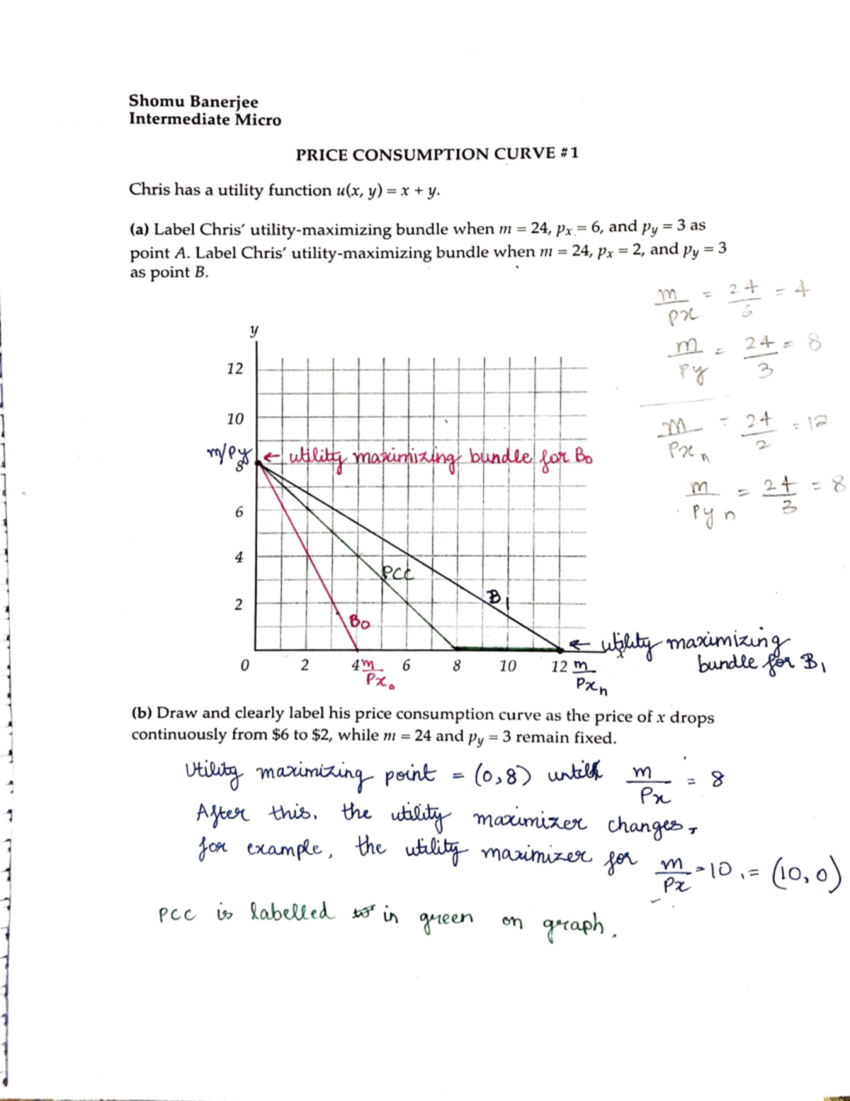 Price Consumption Curve #1 - ECON 201 - Studocu
