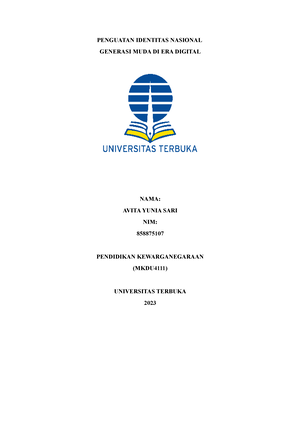 MKDU4111-M1 - MKDU41111 Pendidikan Kewarganegaraan - Modul 1 Pengantar ...