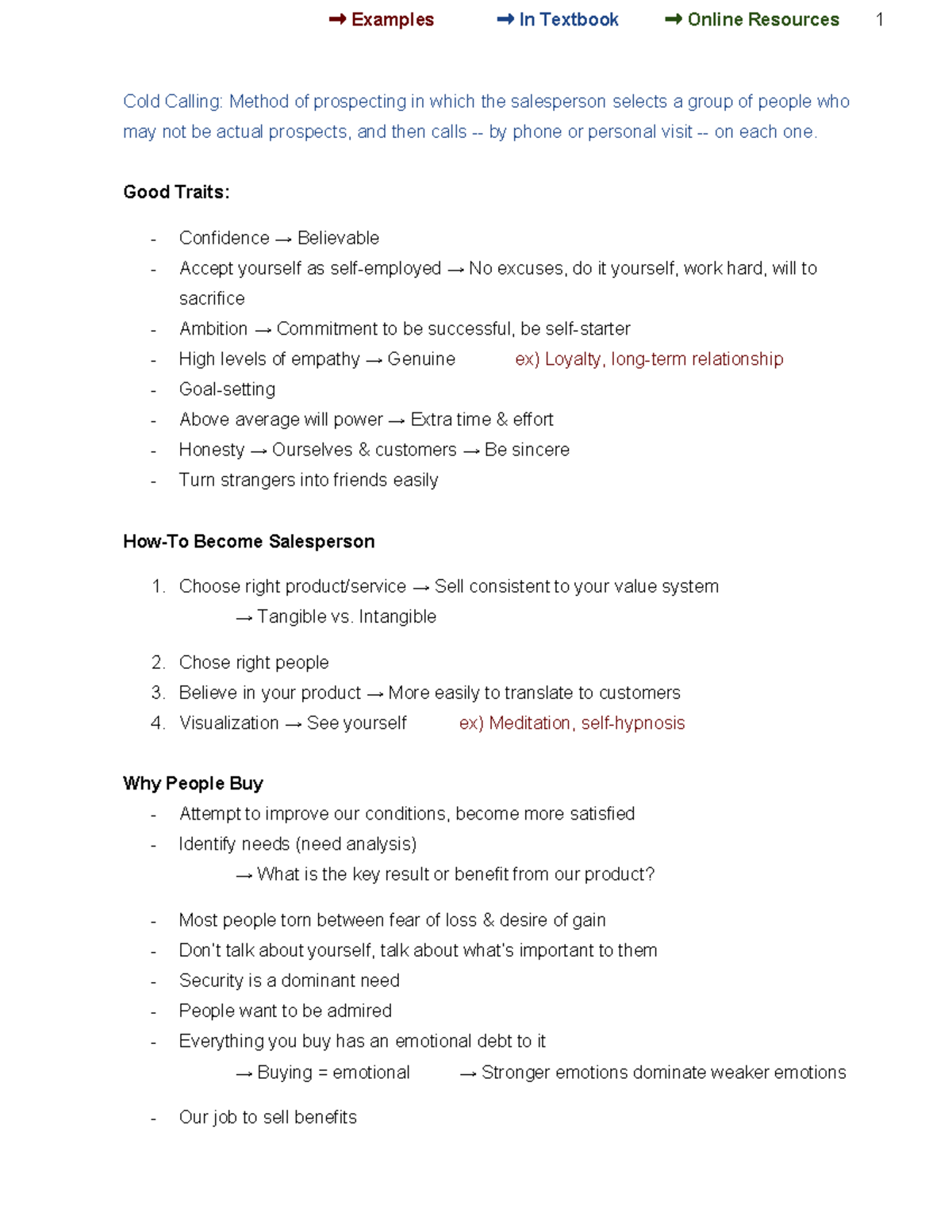 Professional Selling Skills - Final Exam Study Guide - Cold Calling ...