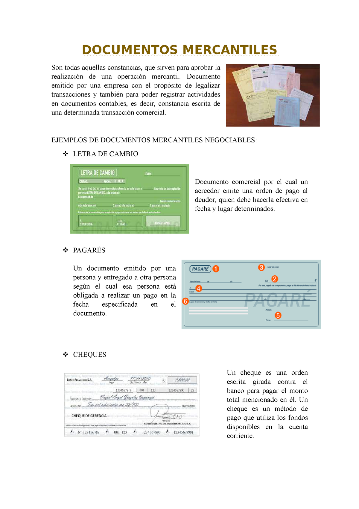 Diferentes Tipos De Documentos Mercantiles - Image to u