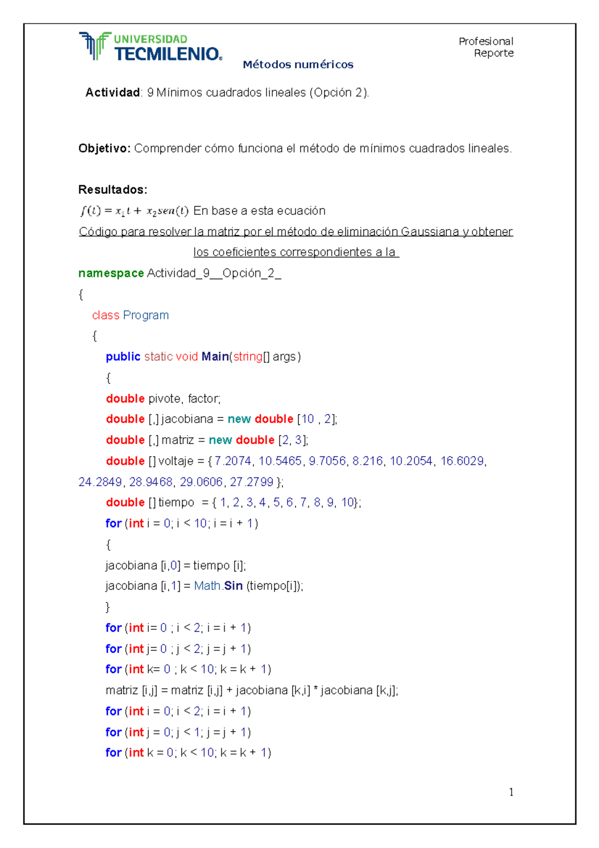 2020 Actividad 9 (Opción 2) Stu - Profesional Reporte Métodos Numéricos ...