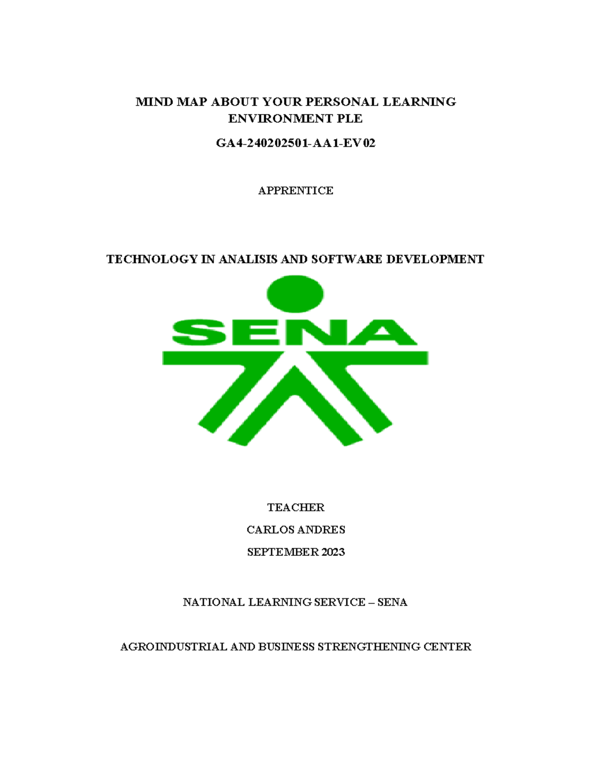 R2.MIND MAP About YOUR Personal Learning Environment PLE GA4-240202501 ...