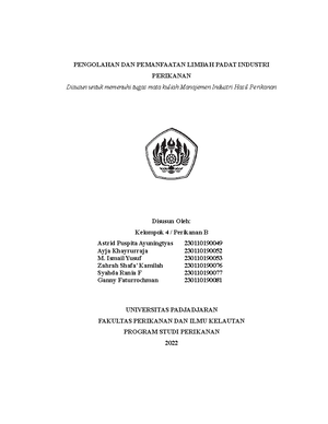 Kelompok 3 Makalah MANAJEMEN INDUSTRI HASIL PERIKANAN PENGOLAHAN LIMBAH ...