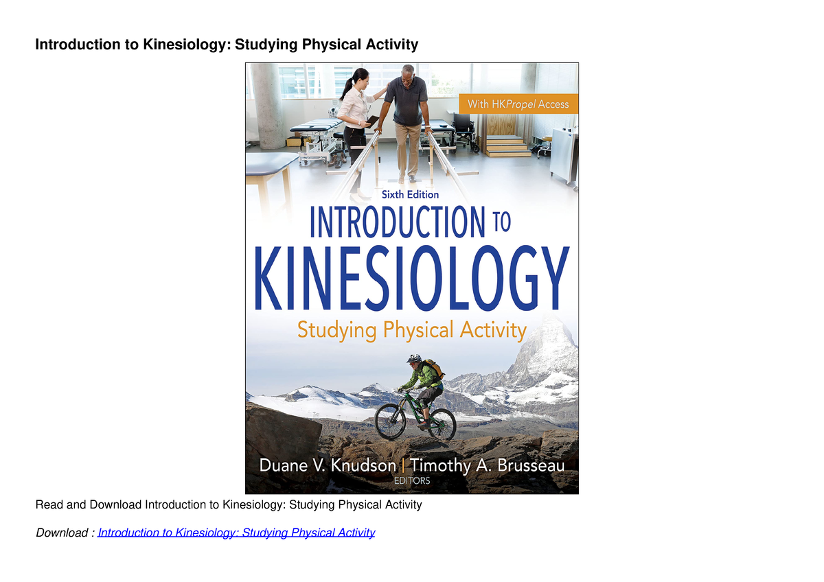 Get [PDF] Download Introduction To Kinesiology: Studying Physical ...