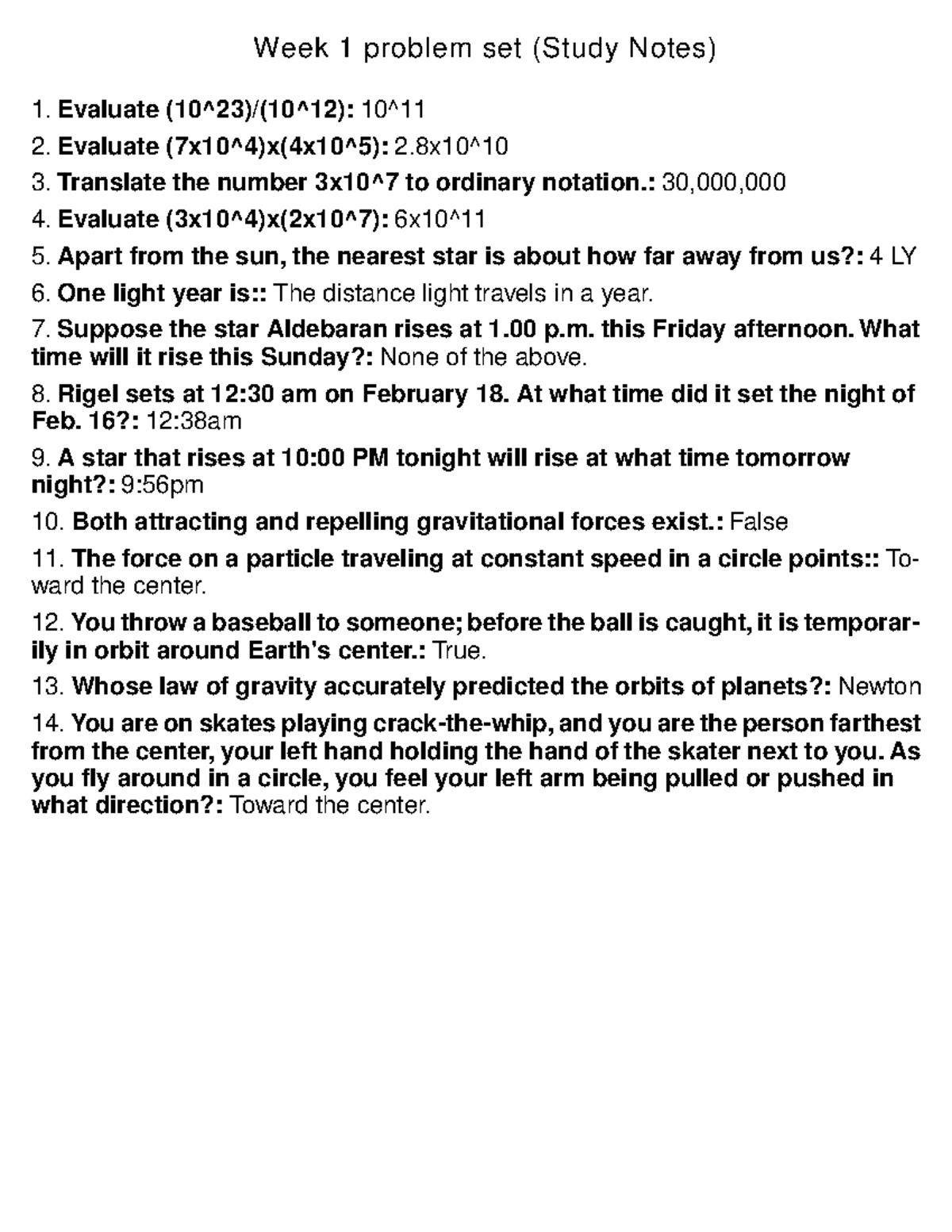 Week 1 Problem Set - Problem Sets Week 1 Study Online At Quizlet/_aedya ...