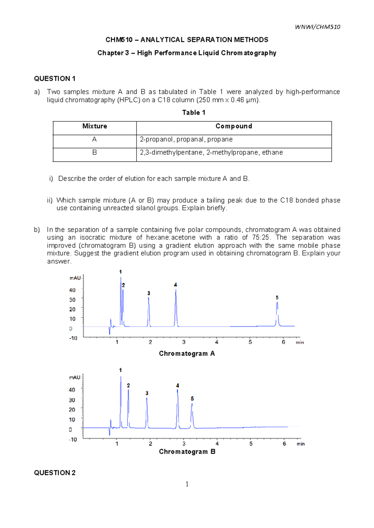 Exercise Chapter 3 - TUTORIAL - WNWI/CHM 1 CHM510 – ANALYTICAL ...