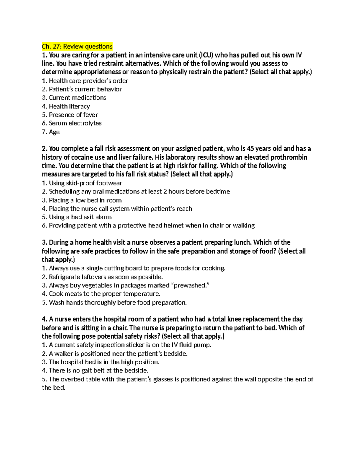 310-Topic 2:3 Review Questions - Ch. 27: Review Questions You Are ...