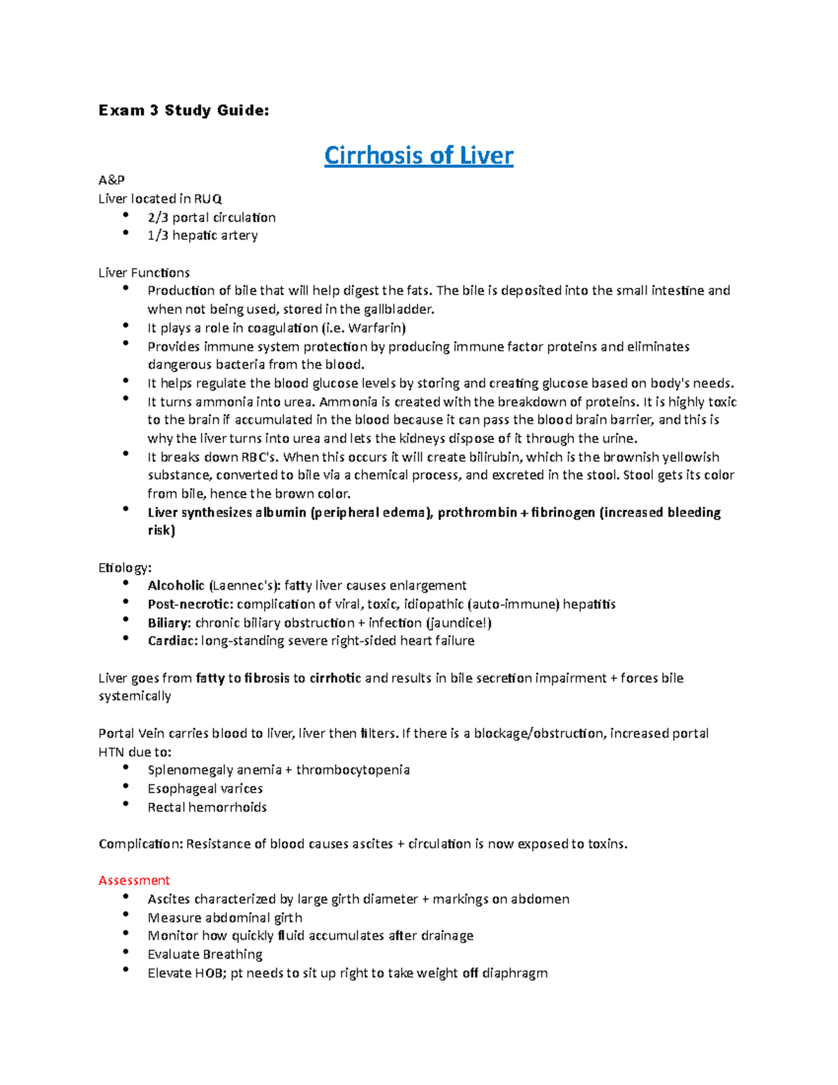 Study guide for exam 3 - 115 - CSN - Studocu